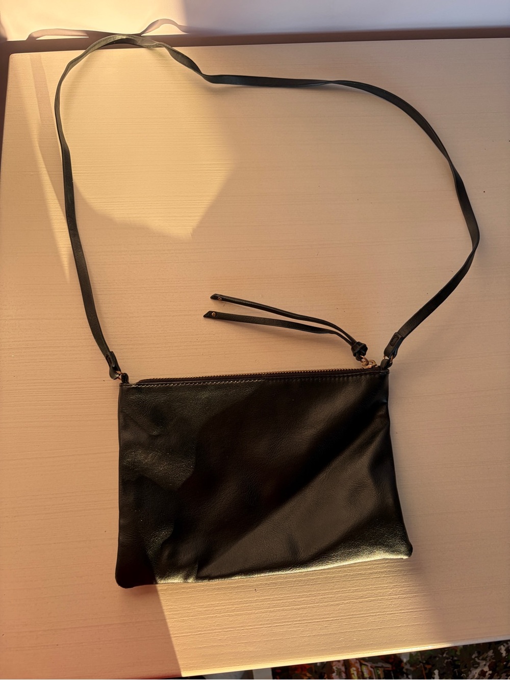 H&M Black Crossbody Leather Pouch